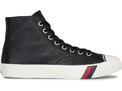 Keds Royal Hi Leren Schoenen Leer Dames Zwart | NL-00708