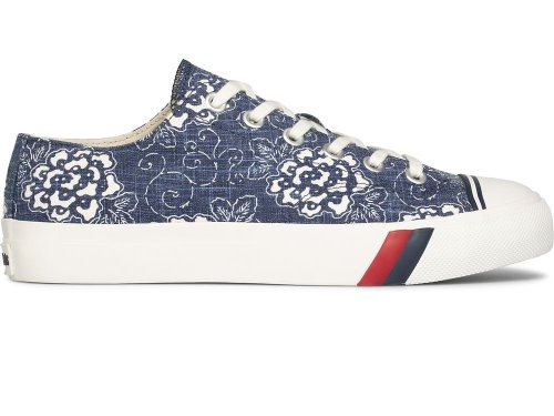 Keds Royal Lo Floral Print Veterschoenen Dames Donkerblauw | NL-42644