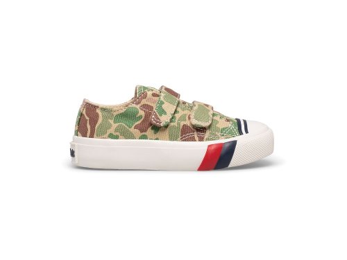 Keds Royal Lo HL Slip On Sneakers Jongens Camo Olijfgroen | NL-32540