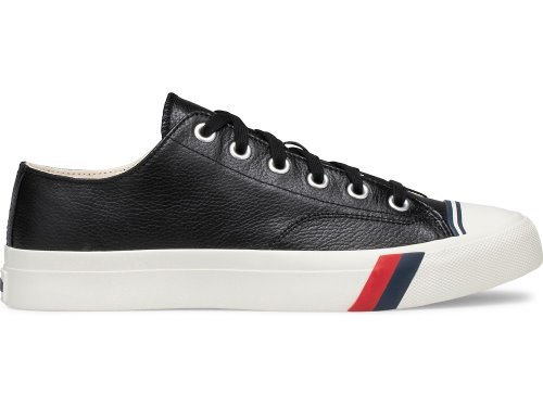 Keds Royal Lo Klassieke Leren Schoenen Leer Dames Zwart | NL-93967