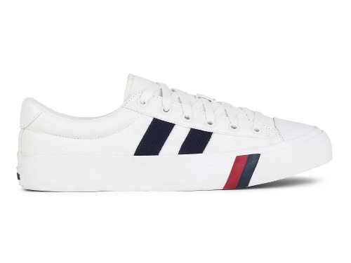Keds Royal Plus Canvas Sneakers Heren Wit Donkerblauw | NL-89232