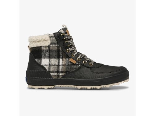 Keds Scout Boot III Water Resistant Twill Plaid w/ Thinsulate™ Veterschoenen Dames Zwart | NL-23787