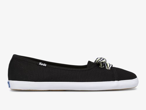 Keds Seaside Canvas Slip On Sneakers Dames Zwart Gekleurd | NL-77731