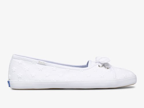 Keds Seaside Daisy Eyelet Slip On Sneakers Dames Wit | NL-03328