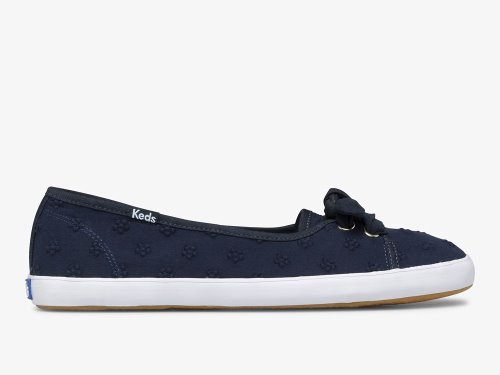 Keds Seaside Daisy Eyelet Slip On Sneakers Dames Donkerblauw | NL-12445