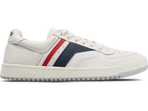 Keds Skyhawk Lo Leren Sneakers Heren Wit Blauw Rood | NL-79378