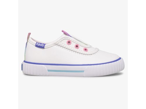 Keds Topkick Slip On Jr Washable Leren Slip On Sneakers Meisjes Wit | NL-18096