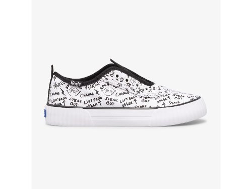 Keds Topkick Washable Slip-On Slip On Sneakers Meisjes Wit Zwart | NL-09709