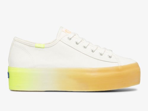 Keds Triple Up Ombre Foxing Platform Schoenen Dames Wit Gekleurd | NL-93960