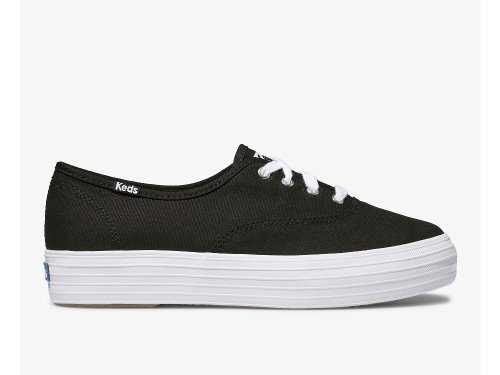 Keds Triple Veterschoenen Dames Zwart | NL-29374